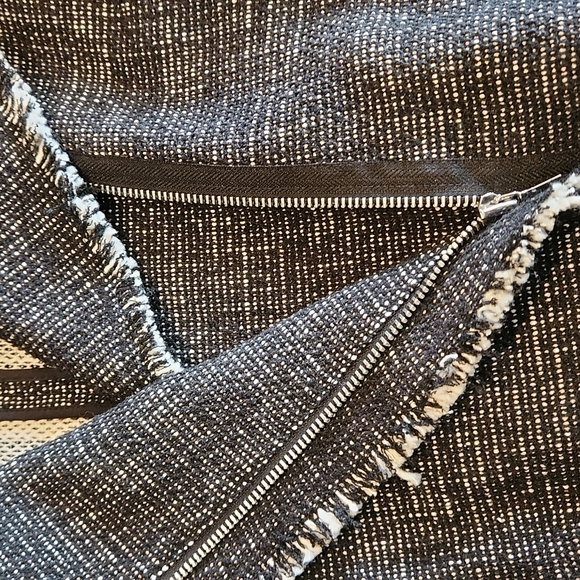 Ann Taylor Woven Moto Style Jacket With Fringe Embellishment - Picture 10 of 13